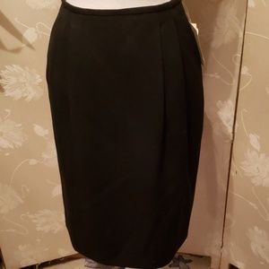 Jones of New York black worsted wool skirt 8 NWT
